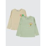 Civil Girls Kız Çocuk 2'li Sweatshirt 5-13 Yaş Yeşil - 11 - 12 Yaş
