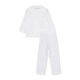 Civil Girls Kız Çocuk Düz Pijama Takımı, 5-6 Yaş, 22785627825W1-EKR-5, Ekru, Kız Çocuklar