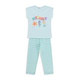 Civil Girls Kız Çocuk Mermaid Baskılı Pijama Takımı, 10-11 Yaş, 22330451326S1, Açık Mint, kız-çocuk