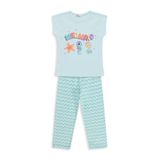 Civil Girls Kız Çocuk Mermaid Baskılı Pijama Takımı, 12-13 Yaş, 22330451326S1, Açık Mint, kız-çocuk