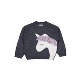 Civil Girls Kız Çocuk Unicorn Desenli Kazak, 2-3 Yaş, 45U53234225W1, Antrasit, Kız Çocuklar