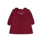 Civil Girls Kız Çocuk Yakası Nakışlı Elbise, 4-5 Yaş, 26140242625W1, Kırmızı, Kız Çocuklar