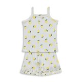 Civil Girls Limon Desenli Şortlu 10-13 Yaş Pijama Takımı - Kırık Beyaz
