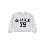 Civil Girls Los Angeles Baskılı Kız Çocuk Sweatshirt, 8-9 Yaş, 19L70154125W1, Kar Melanj, kız-çocuk