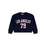Civil Girls Los Angeles Baskılı Sweatshirt, 6-7 Yaş, 19L70154125W1-KLC-6, Koyu Lacivert, kız-çocuk