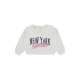 Civil Girls NewYork Baskılı 2-5 Yaş Sweatshirt -, 3-4 Yaş, 19973214725W1, Ekru, kız-çocuk