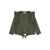 Civil Girls Omuz Fırfırlı 2-5 Yaş Sweatshirt -, 5-6 Yaş, 19330J46225W1, Haki, kız-çocuk