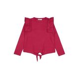Civil Girls Omuz Fırfırlı Kız Çocuk Sweatshirt, 6-7 Yaş, 19330J46225W2, Kırmızı, kız-çocuk