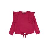 Civil Girls Omuz Fırfırlı Sweatshirt, 4-5 Yaş, 19330J46225W1-KRM-4, Kırmızı, kız-çocuk