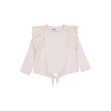 Civil Girls Omuz Fırfırlı Sweatshirt Fil Dişi 4-5 Yaş, 5-6 Yaş, 19330J46225W1, Fil Dişi, kız-çocuk