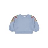 Civil Girls Omuzu Çiçek Nakışlı 2-5 Yaş Sweatshirt - 4-5 Yaş, 4-5 Yaş, 19330J46025W1, Mavi, kız-çocuk