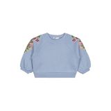 Civil Girls Omuzu Çiçek Nakışlı 2-5 Yaş Sweatshirt - 4-5 Yaş, 5-6 Yaş, 19330J46025W1, Mavi, kız-çocuk