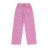 Civil Girls Palmiye Desenli Bol Paça Pantolon, 10-11 Yaş, Lila