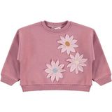 Civil Girls Papatya Nakışlı 2-5 Yaş Sweatshirt - Pembe Kısa Kol Regular Fit - Gül Kurusu - 4 - 5 Yaş