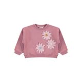 Civil Girls Papatya Nakışlı Kız Çocuk Sweatshirt, 4-5 Yaş, 19330J45625W1, Gül Kurusu, kız-çocuk