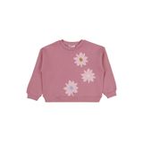 Civil Girls Papatya Nakışlı Kız Çocuk Sweatshirt, 6-7 Yaş, 19330J45625W2, Gül Kurusu, kız-çocuk