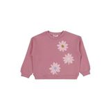 Civil Girls Papatya Nakışlı Kız Çocuk Sweatshirt, 9-10 Yaş, 19330J45625W2, Gül Kurusu, kız-çocuk