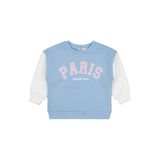 Civil Girls Paris Baskılı Sweatshirt, 5-6 Yaş, 19973214525W1-MVI-5, Mavi, kız-çocuk