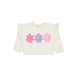 Civil Girls Renkli Papatya Baskılı 2-5 Yaş Sweatshirt -, 2-3 Yaş, 19330J47925W1, Ekru, kız-çocuk
