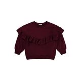 Civil Girls Roba Fırfırlı 10-13 Yaş Sweatshirt - Bordo, 13-14 Yaş, 19330J49825W1, Koyu Bordo, kız-çocuk