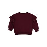 Civil Girls Roba Fırfırlı Sweatshirt Bordo, 12-13 Yaş, 19330J49825W1-KBR-12, Koyu Bordo, kız-çocuk