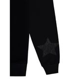 Civil Girls Taşlı Yıldız Nakışlı 10-13 Yaş Sweatshirt - Siyah 10-11 Yaş