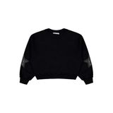 Civil Girls Taşlı Yıldız Nakışlı Kız Çocuk Sweatshirt, 12-13 Yaş, 19330J52525W1, Siyah, kız-çocuk