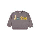 Civil Hayvanlar Baskılı Erkek Bebek Sweatshirt Gri 18-24 Ay, 9-12 Ay, 19958032525W1, Füme, erkek-bebek