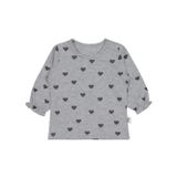 Civil Kalp Baskılı 6-18 Ay Gri Bebek Sweatshirt