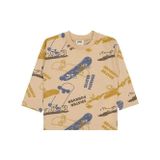 Civil Kaykay Baskılı 6-18 Ay Bej Bebek Sweatshirt