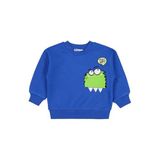 Civil Monster Baskılı Erkek Çocuk Sweatshirt, 5-6 Yaş, 19407251025W1, Saks Mavisi, erkek-çocuk