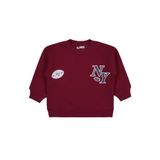 Civil New York Baskılı Erkek Çocuk Sweatshirt, 3-4 Yaş, 19407250425W1, Bordo, erkek-çocuk