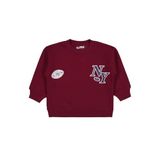 Civil New York Baskılı Erkek Çocuk Sweatshirt, 4-5 Yaş, 19407250425W1, Bordo, erkek-çocuk