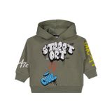 Civil Street Art Baskılı 2-5 Yaş Haki Erkek Çocuk Sweatshirt