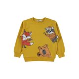 Civil Tili Rakun Ayı Baskılı Erkek Çocuk Sweatshirt, 4-5 Yaş, V5D94268026S1, Hardal, erkek-çocuk