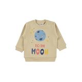 Civil To The Moon Baskılı Erkek Bebek Sweatshirt, 9-12 Ay, 19L91143125W1, Sütlü Kahve, erkek-bebek
