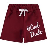 Civil Tough Kid Baskılı 2-5 Yaş Bordo Erkek Çocuk Kapri