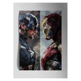 Civil War Captain Amerika İron Man Marvel - Metal Poster Tablo