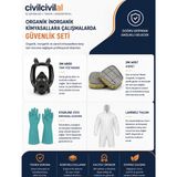 Civilcivilal İlaçlama Boya İşleri Tam Koruma Set-6 (3M Maske Filtre Lamineli Tulum Eldiven ) SET680060572113APEX