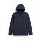 CIVILTIPOLO Lacivert %100 Su Ve Rüzgar Geçirmez Içi Kürklü Fermuarlı Iç Cepli Gore-tex Softshell Erkek Mont