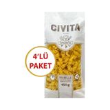Civita Glutensiz Fusıllı Burgu Makarna 4 x 450 G