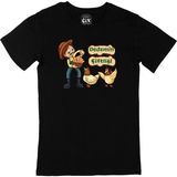 Cix %100 Pamuk Dedemin Çiftliği Siyah T-shirt