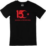 Cix 15 Temmuz Baskılı Siyah T-shirt