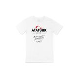 Cix 29 Ekim Atatürk Gençlik Cep Logo Tasarımlı Beyaz Erkek T-shirt