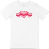 Cix 3'lü Kalp Beyaz Erkek T-shirt