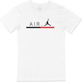 Cix Air Jordan Çizgili Beyaz Erkek T-shirt