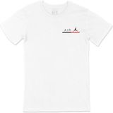 Cix Air Jordan Çizgili Cep Logo Tasarımlı Beyaz Erkek T-shirt