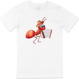 Cix Akordeon Çalan Karınca Beyaz Erkek T-shirt