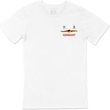 Cix Almanya Euro 2020 Cep Logo Tasarımlı Beyaz Erkek T-shirt
