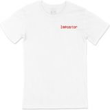 Cix Among Us Impostor Cep Logo Tasarımlı Beyaz Erkek T-shirt